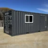 20ft 20’ Slate Gray Shiplap 120V Shipping Container Office Minisplit - Image 5