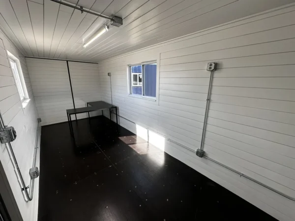 20ft 20’ Slate Gray Shiplap 120V Shipping Container Office Minisplit - Image 2