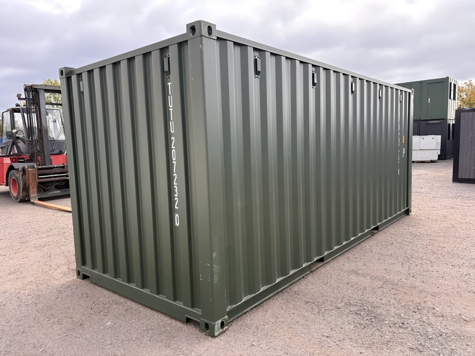 Container Gree 20Ft Shipping Container (One Trip) – Dark Green - Colli Trans Containers
