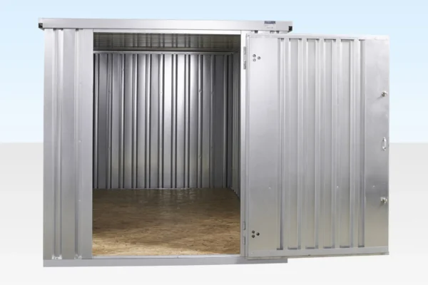 4M X 2.1M Flat Pack Container Store – Galvanized - Image 3