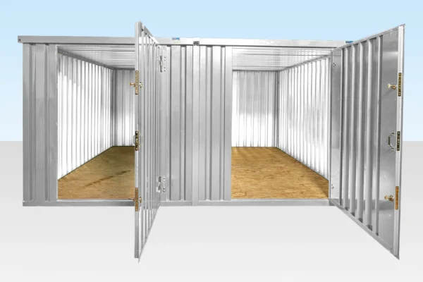 3M X 4.2M Side Linked Flat Pack Container Bundle (Galvanized)