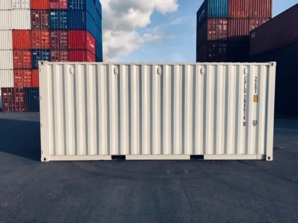 20ft Shipping Container (One Trip) White (RAL 9003) - Image 3