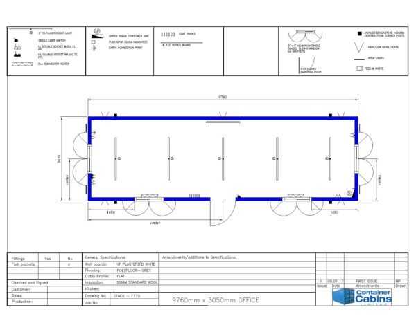 32ft x 10ft New Build, Anti Vandal Office - Image 7