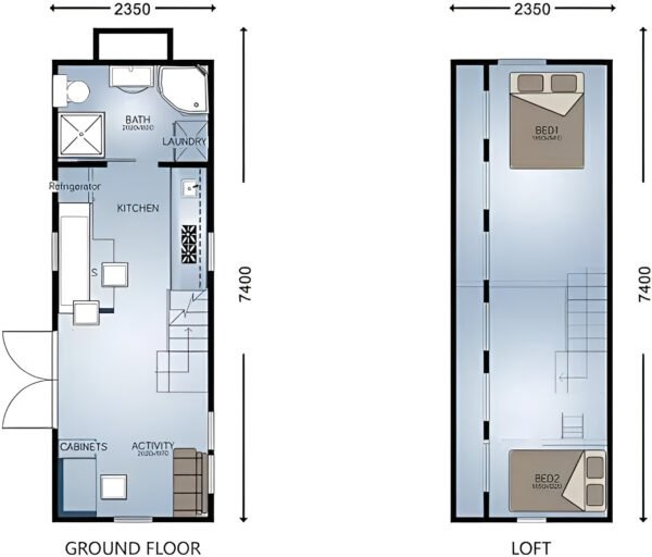Insulated Aluminum Tiny Prefab House On Wheels - Image 6