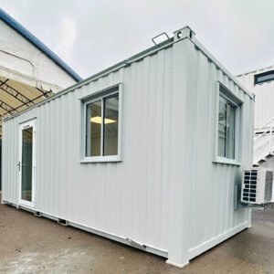 21ft x 8ft Custom Office Cabin – Refurbished Portable Building with A/C & Glazed Door