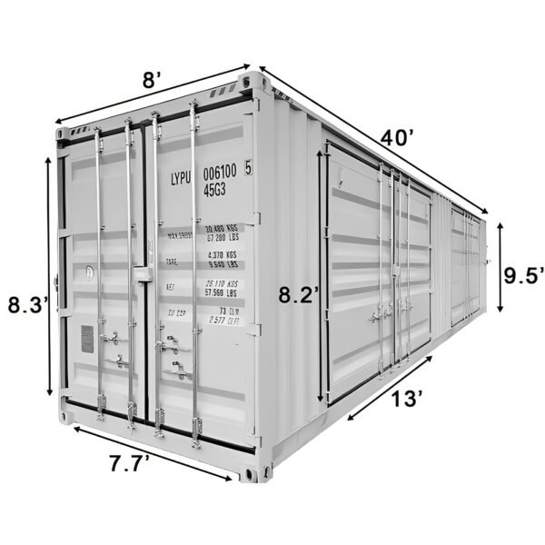 40ft High Cube Storage Container with 2 Side Doors - Image 6